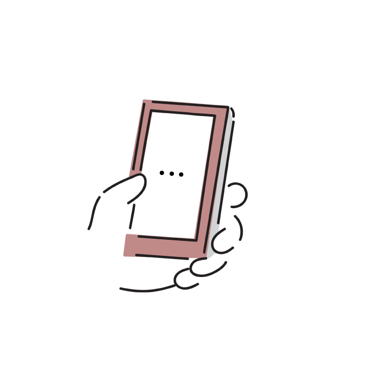連絡してもレスポンスがない携帯のイラスト